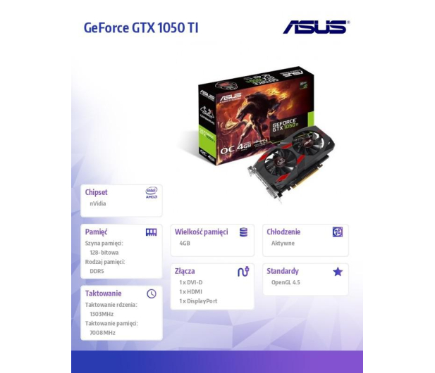 ASUS GeForce GTX 1050 TI CERBERUS-GTX1050TI-A4G - 1459695 - zdjęcie 3